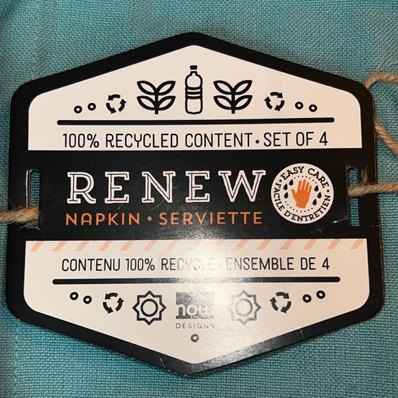 ECO-friendly/wrinkle resistant now DESIGNS 100% recycled content napkins-NWT - Picture 3 of 10